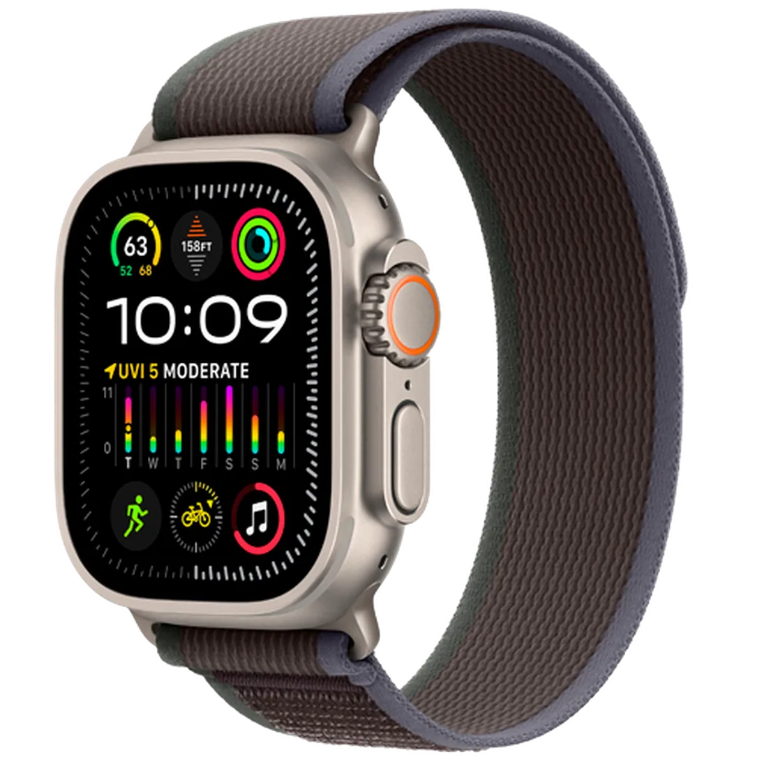 Pametni ura APPLE Watch Ultra 2, Črn Tkaninski Pašček M/L (MRF63NF/A)