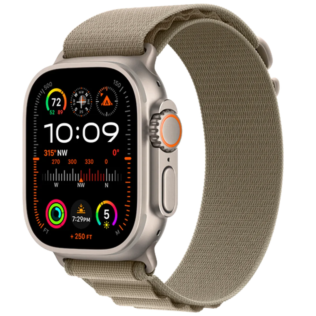 Pametni uri APPLE Watch Ultra 2, Zeleni najlon trak M (MREY3NF/A)