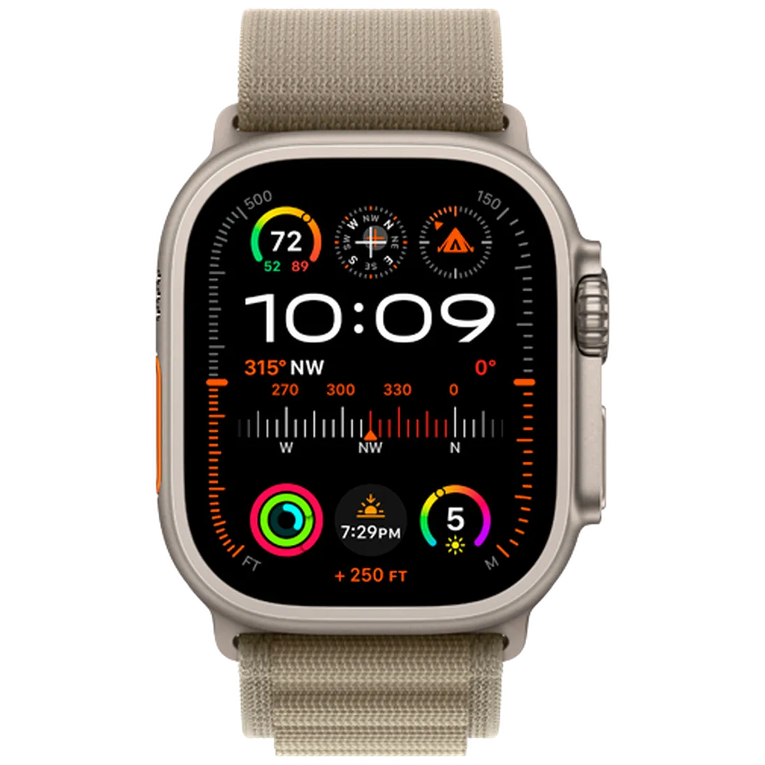 Pametni uri APPLE Watch Ultra 2, Zeleni najlon trak M (MREY3NF/A)