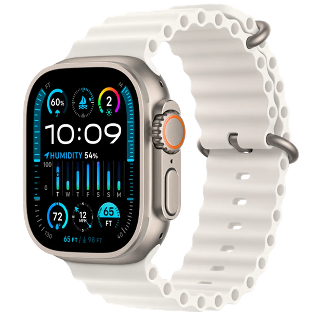 Pametni ura APPLE Watch Ultra 2, Bel gumijast trak (MREJ3NF/A)