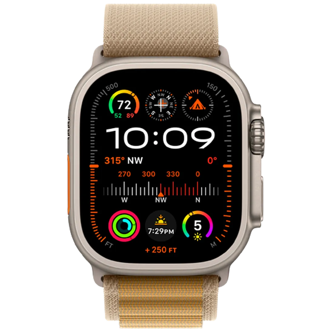 Pametni pametni Ura APPLE Watch Ultra 2 Titan, Bež Najlon Trak S (MX4E3NF/A)