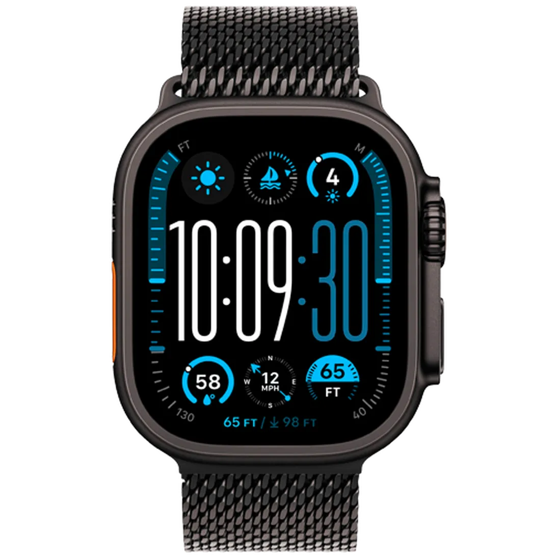 Pametni ura APPLE Watch Ultra 2 Črn, Črn Metalni Trak M (MX5U3NF/A)