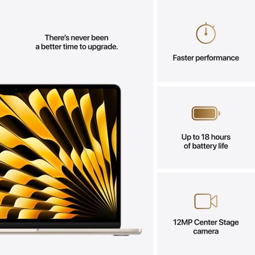 Prenosnik APPLE MacBook Air (2025) 13.6", M4, 10C/8G, 16/256GB, Starlight, IT KB (MW0Y3)