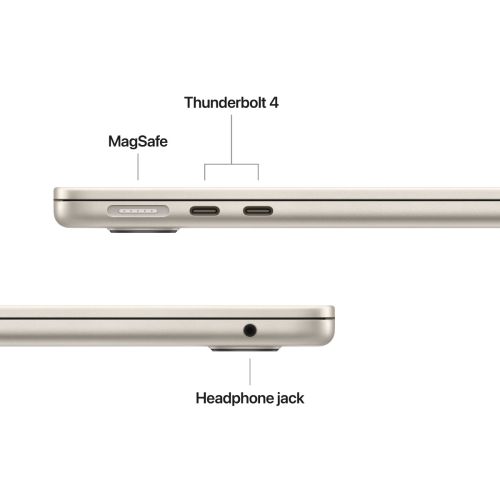 Prenosnik APPLE MacBook Air (2025) 13.6", M4, 10C/8G, 16/256GB, Starlight, IT KB (MW0Y3)