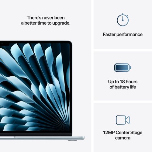 Laptop APPLE MacBook Air (2025) 15.3", M4, 10C/10G, 16/512GB, Sky Blue, IT KB (MC7C4)