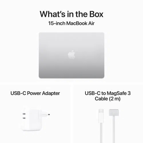 Prenosnik APPLE MacBook Air (2024) 15.3", M3 8C/10G 16GB/256GB, Srebrni, IT KB (MC9E4)
