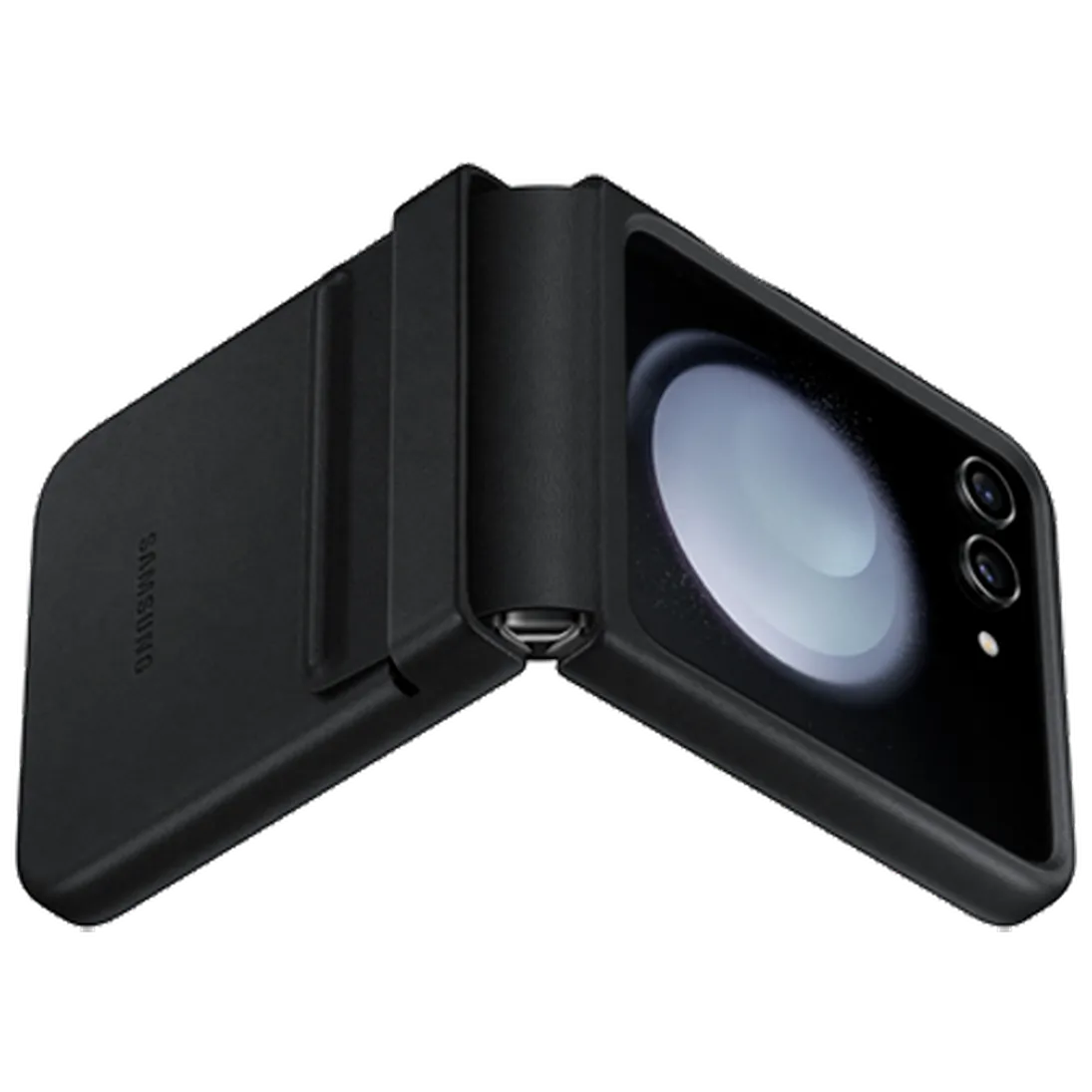 Maskica SAMSUNG Leather Back Cover Črna SAMSUNG Galaxy Z Flip 5 (EF-VF731PBEGWW