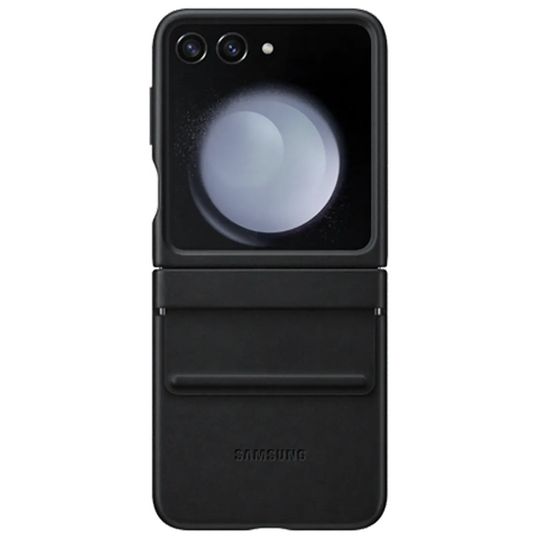 Maskica SAMSUNG Leather Back Cover Črna SAMSUNG Galaxy Z Flip 5 (EF-VF731PBEGWW