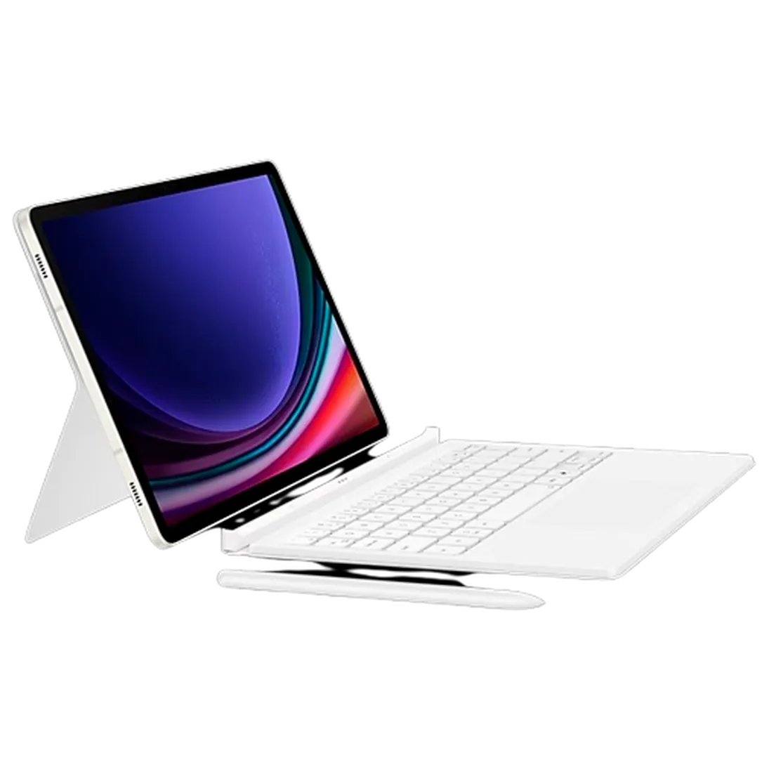 Maskica SAMSUNG PC Tipkovnica Ohišje Belo SAMSUNG Galaxy Tab S9/S9 FE/S10 FE (EF-DX