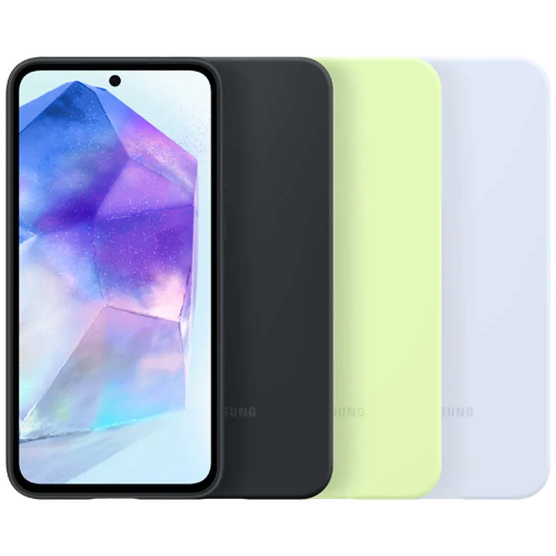 Maskica SAMSUNG Silikonska Zadnja Dvostranska Črna SAMSUNG Galaxy A55 5G, (EF-PA556TBEGWW