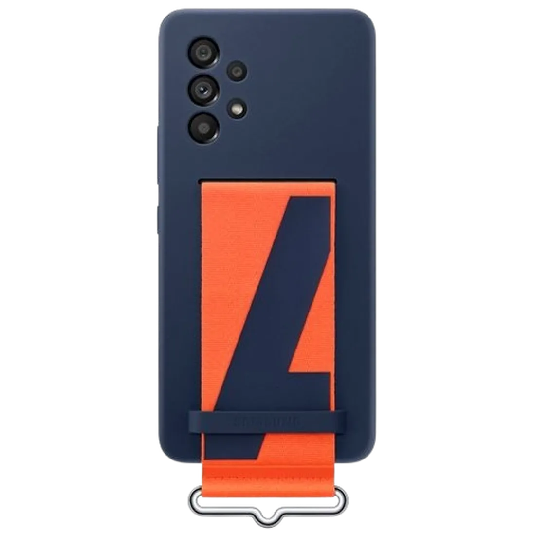 Masica SAMSUNG Silikonska zadnja prekrivala z trakom modra SAMSUNG Galaxy A53 5G (EF-GA
