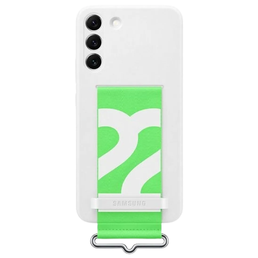 Maskica SAMSUNG Silikonska zadnja ovitka z naramnico bela SAMSUNG Galaxy S22+ (EF-GS9