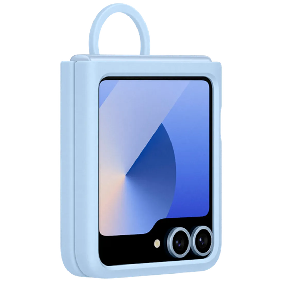 Maskica SAMSUNG Silikonska Zadnja Ohišja s Prstnom Zaponko Modra SAMSUNG Galaxy Z Flip 6 (EF-P