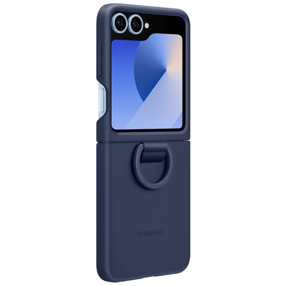 Maskica SAMSUNG Silikonska zadnja prevleka z obročem temno modra SAMSUNG Galaxy Z Flip 6