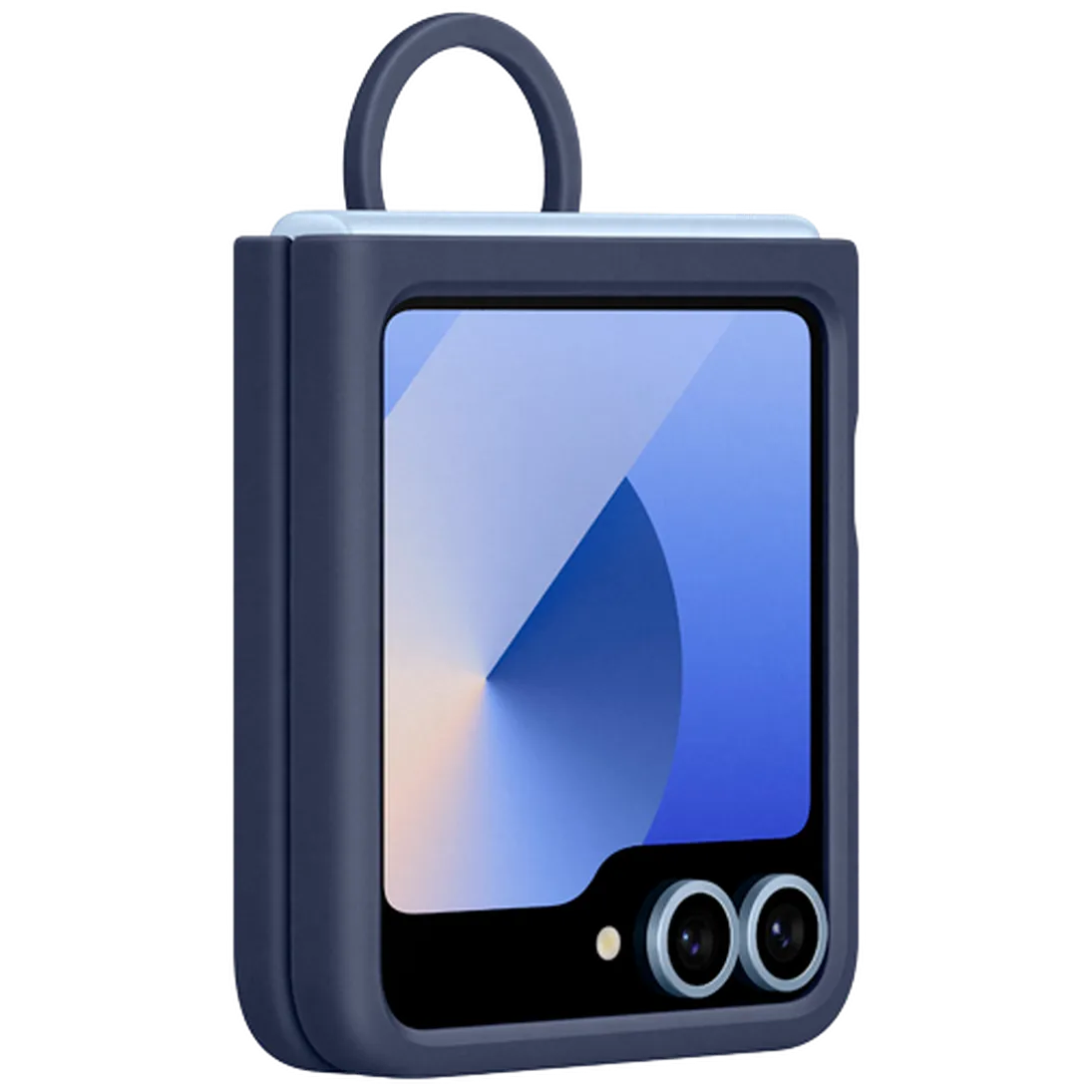 Maskica SAMSUNG Silikonska zadnja prevleka z obročem temno modra SAMSUNG Galaxy Z Flip 6