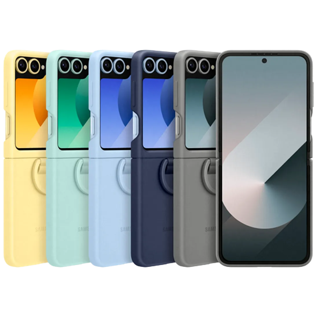 Maskica SAMSUNG Silikonska zadnja prevleka z obročkom Mint SAMSUNG Galaxy Z Flip 6 (EF-P