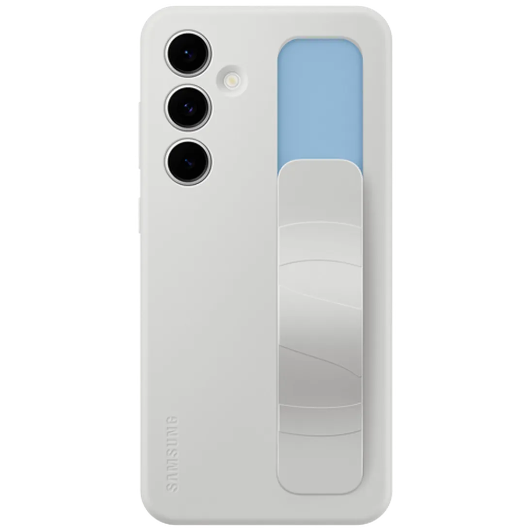 Maskica SAMSUNG Standing Grip Silikonska Zadašna Ohišja Sivo SAMSUNG Galaxy S24 FE (EF