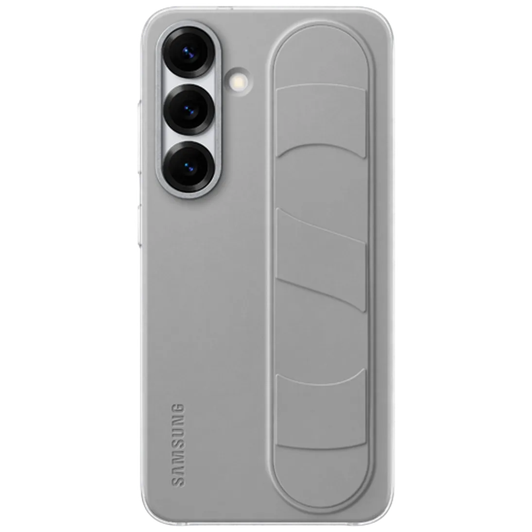 Maskica SAMSUNG Standing Grip Silikonska Zadnja Ohišje Sivo SAMSUNG Galaxy S25 (EF-GS