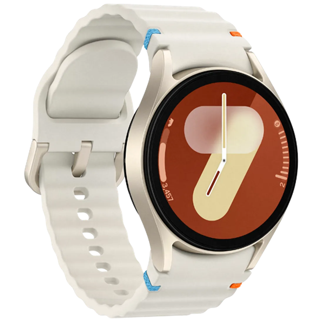 Pametni ura SAMSUNG Galaxy Watch 7 40mm Bež (Bela gumirana zapestnica) (SM-L300NZEAE