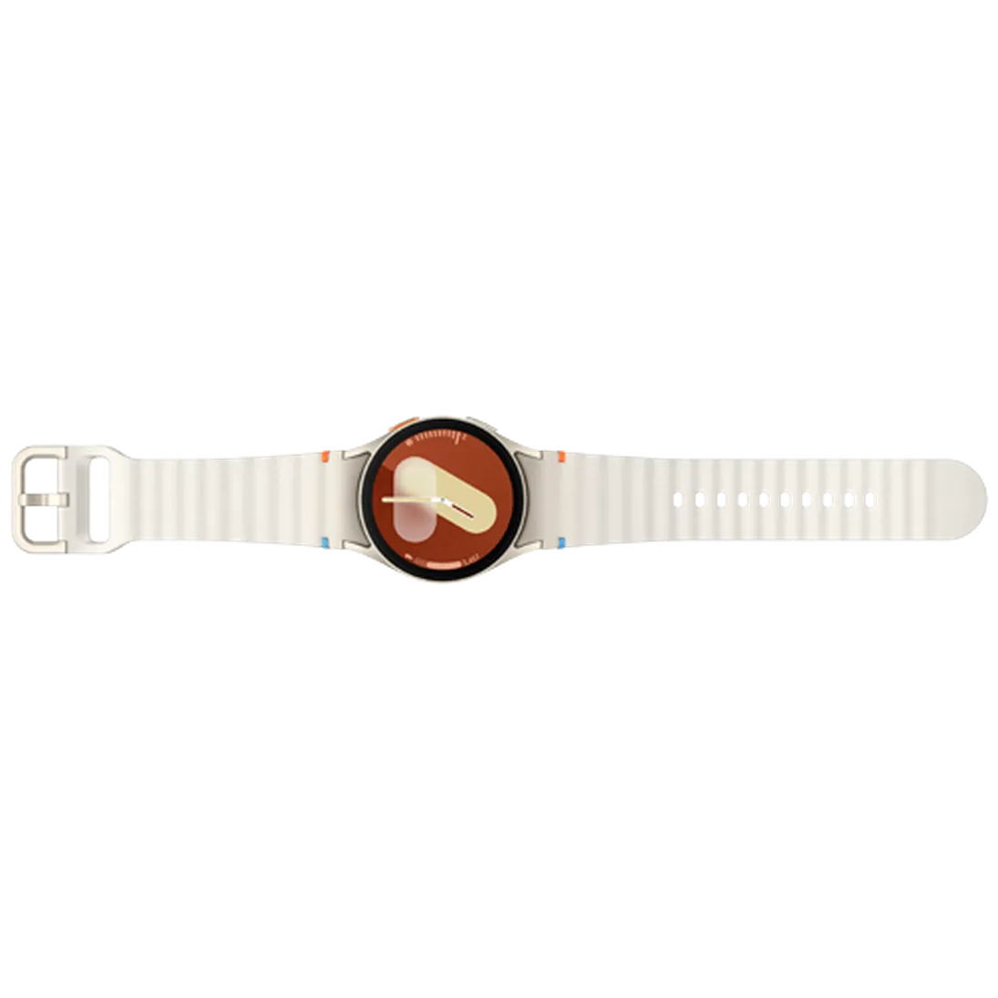 Pametni ura SAMSUNG Galaxy Watch 7 40mm Bež (Bela gumirana zapestnica) (SM-L300NZEAE