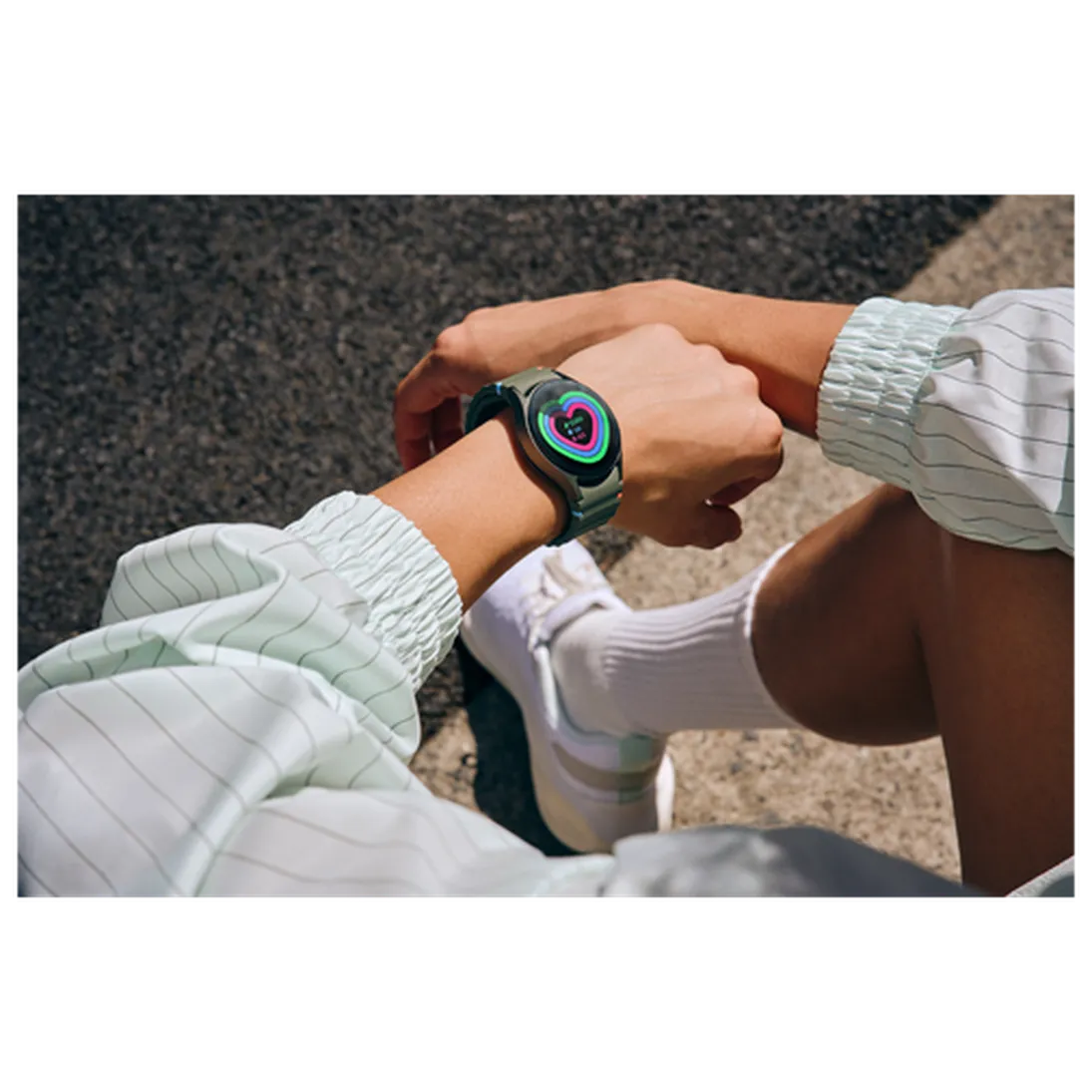 Pametne ure SAMSUNG Galaxy Watch 7 40mm Zelena (Zelena gumijasta naramnica) (SM-L300NZGAE