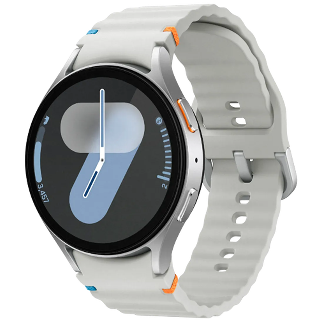 Pametni ura SAMSUNG Galaxy Watch 7 44mm Srebrna (Srebrna gumijasta zapestnica) (SM-L310NZS