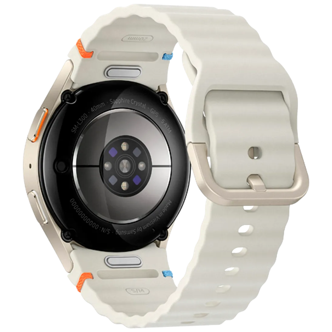 Pametni ura SAMSUNG Galaxy Watch 7 4G 40mm Bež (Bela gumijasta zapestnica) (SM-L305FZ