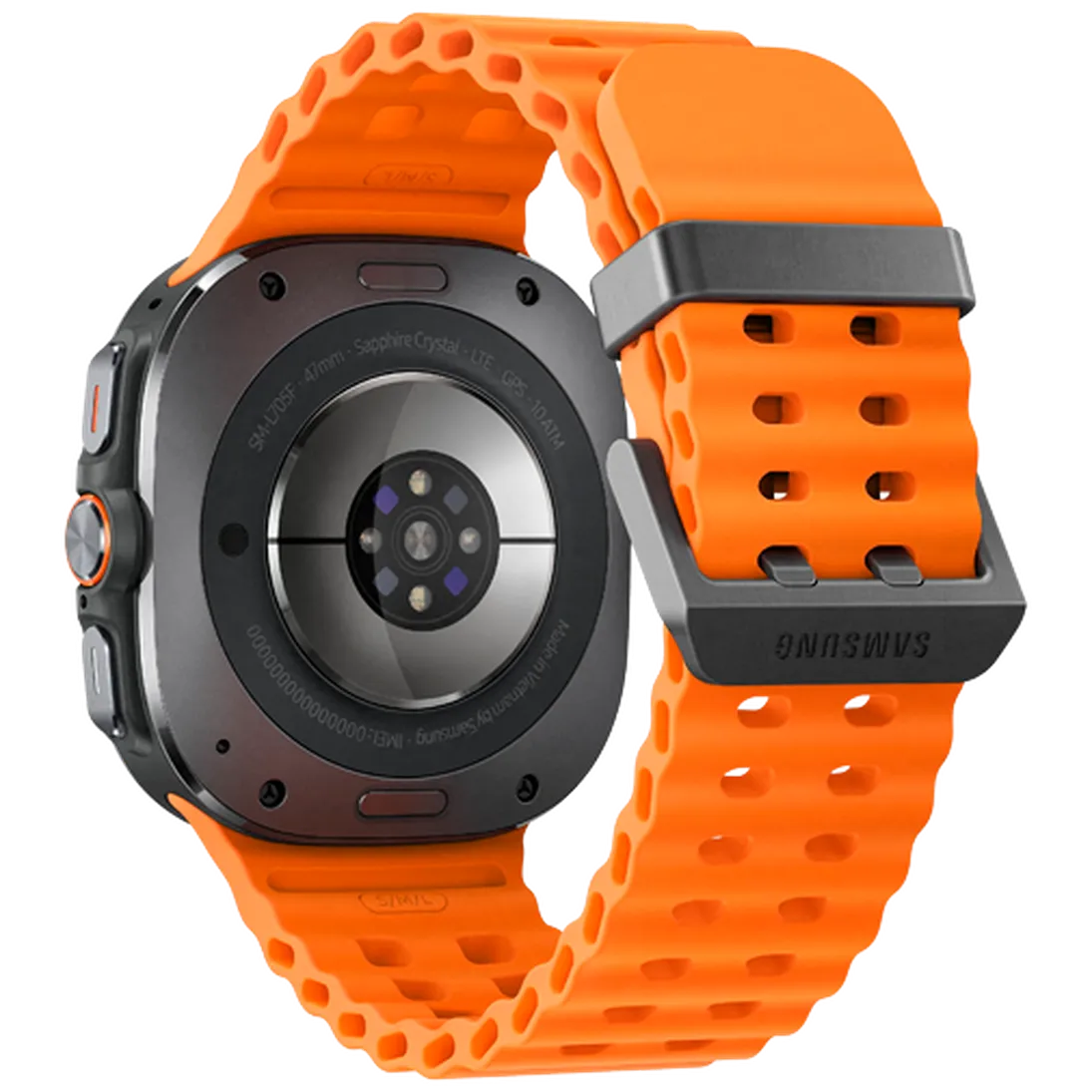 Pametni ura SAMSUNG Galaxy Watch Ultra Titanium Grey (Oranžni gumijast pas) (SM-L