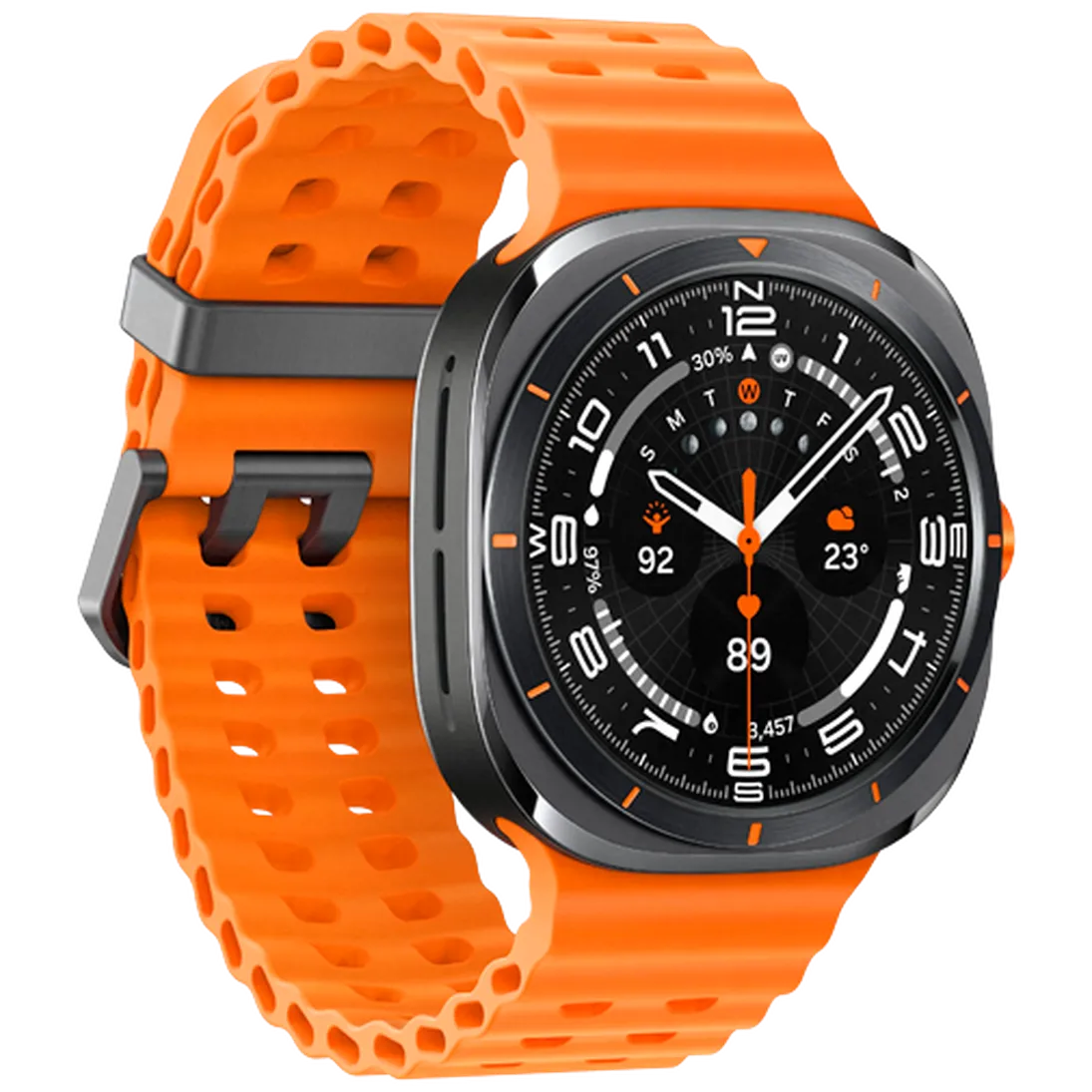 Pametni ura SAMSUNG Galaxy Watch Ultra Titanium Grey (Oranžni gumijast pas) (SM-L
