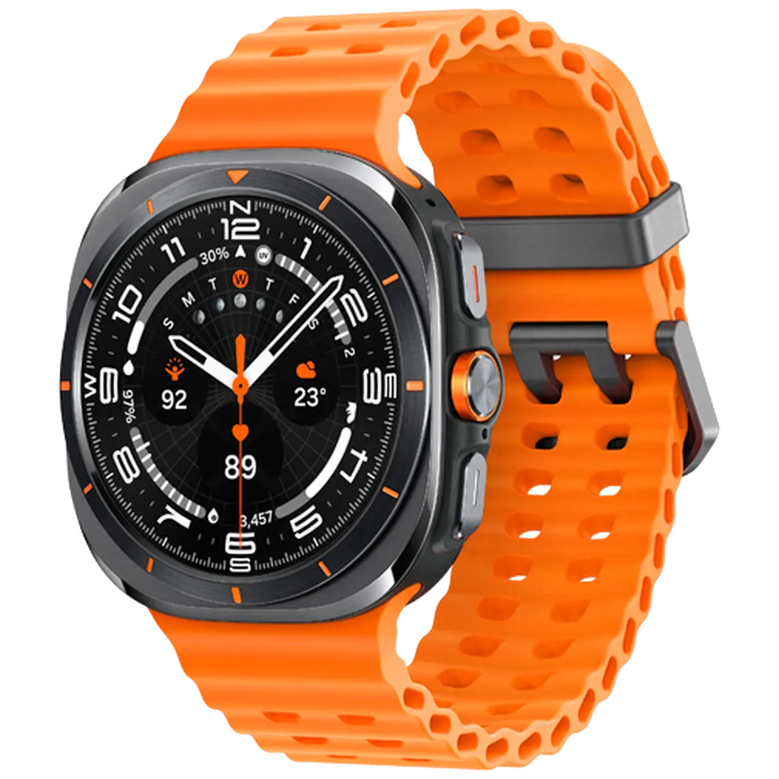Pametni ura SAMSUNG Galaxy Watch Ultra Titanium Grey (Oranžni gumijast pas) (SM-L