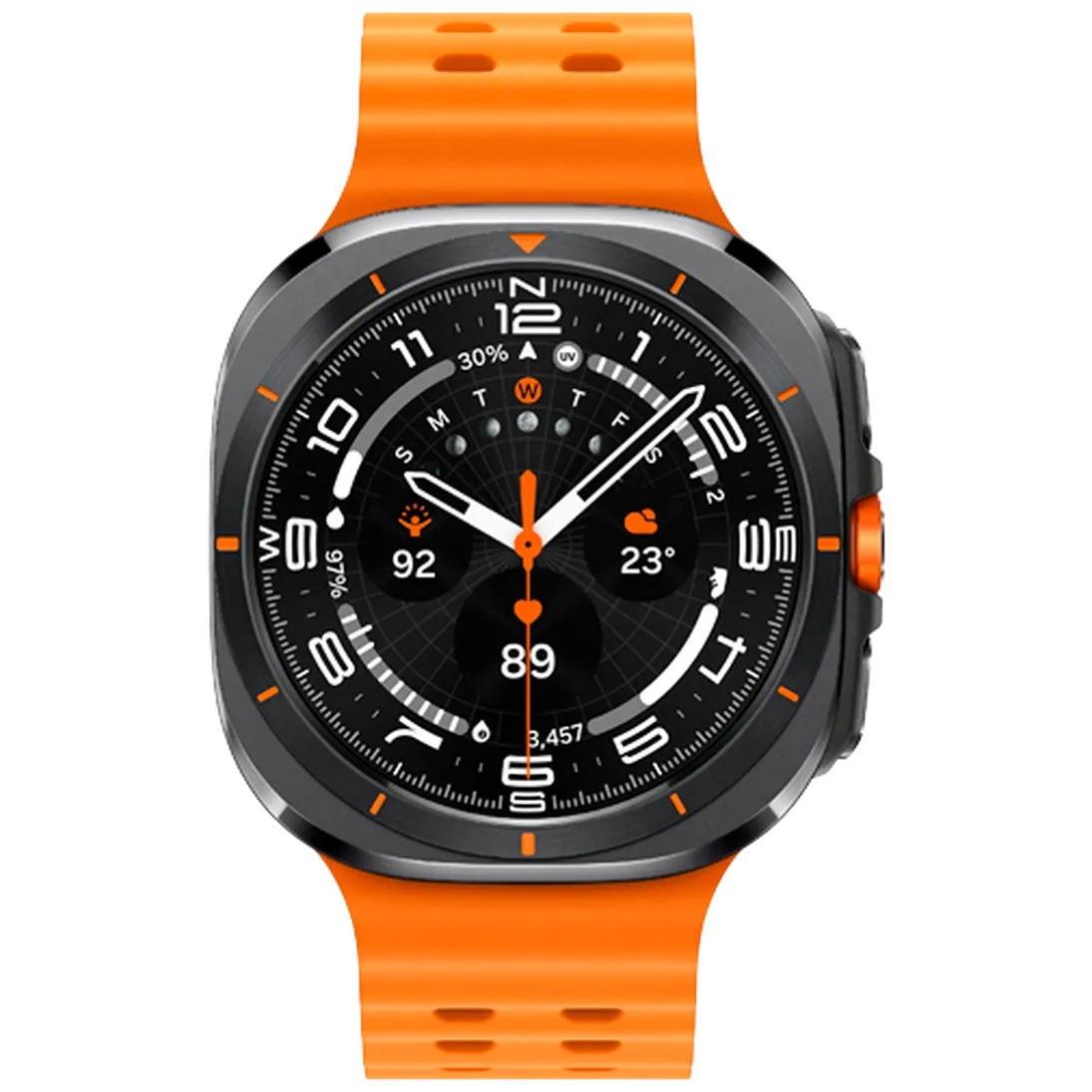 Pametni ura SAMSUNG Galaxy Watch Ultra Titanium Grey (Oranžni gumijast pas) (SM-L