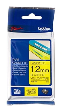 Brother TZE-631 črna na rumeni originalna trak