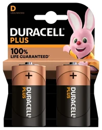 Baterija DURACELL D plus 2/1