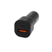 USB avtomobilski polnilec SBOX CC-038, 2 VSTOPA, 38 W, črn