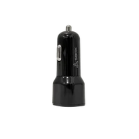 USB avtomobilski polnilec SBOX CC-038, 2 VSTOPA, 38 W, črn