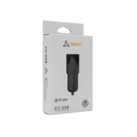 USB avtomobilski polnilec SBOX CC-038, 2 VSTOPA, 38 W, črn