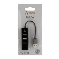 USB razdelilnik SBOX H-204, črni, USB-2.0 4 vhodi