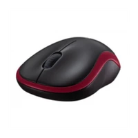 Miška LOGITECH M185, brežična, črno-rdeča (910-002240)