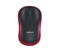 Miška LOGITECH M185, brežična, črno-rdeča (910-002240)