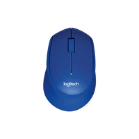 Miška LOGITECH M330 Silent Plus, brezžična, modra (910-004910)