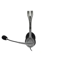 Slušalke za PC LOGITECH H110, 3.5mm, srebrno-črne (981-000271)
