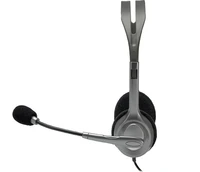 Slušalke za PC LOGITECH H110, 3.5mm, srebrno-črne (981-000271)