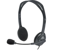 Slušalke za PC LOGITECH H111, stereo, 3.5mm, sive (981-000593)
