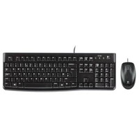 Tipkovnica + miš LOGITECH MK120, žični, črni (920-002549)