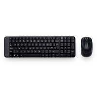 Tipkovnica + miš LOGITECH MK220, brezžični, črn (920-003168)