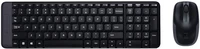 Tipkovnica + miš LOGITECH MK220, brezžični, črn (920-003168)