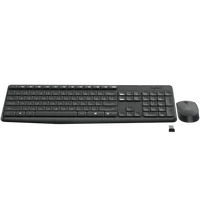Tipkovnica + miš LOGITECH MK235, brezžično, črno (920-008031)