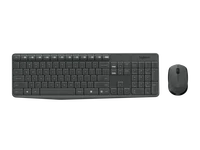 Tipkovnica + miš LOGITECH MK235, brezžično, črno (920-008031)