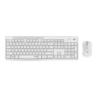 Tipkovnica + miš LOGITECH MK295, brezžični, bel (920-009824)