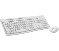 Tipkovnica + miš LOGITECH MK295, brezžični, bel (920-009824)